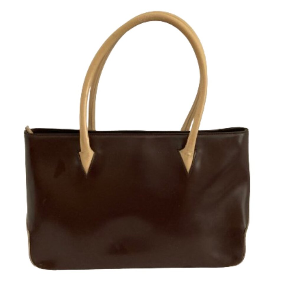 Claudia • Genuine Brown Leather Handbag • Purse • Shoulder Bag • Made In Italy
